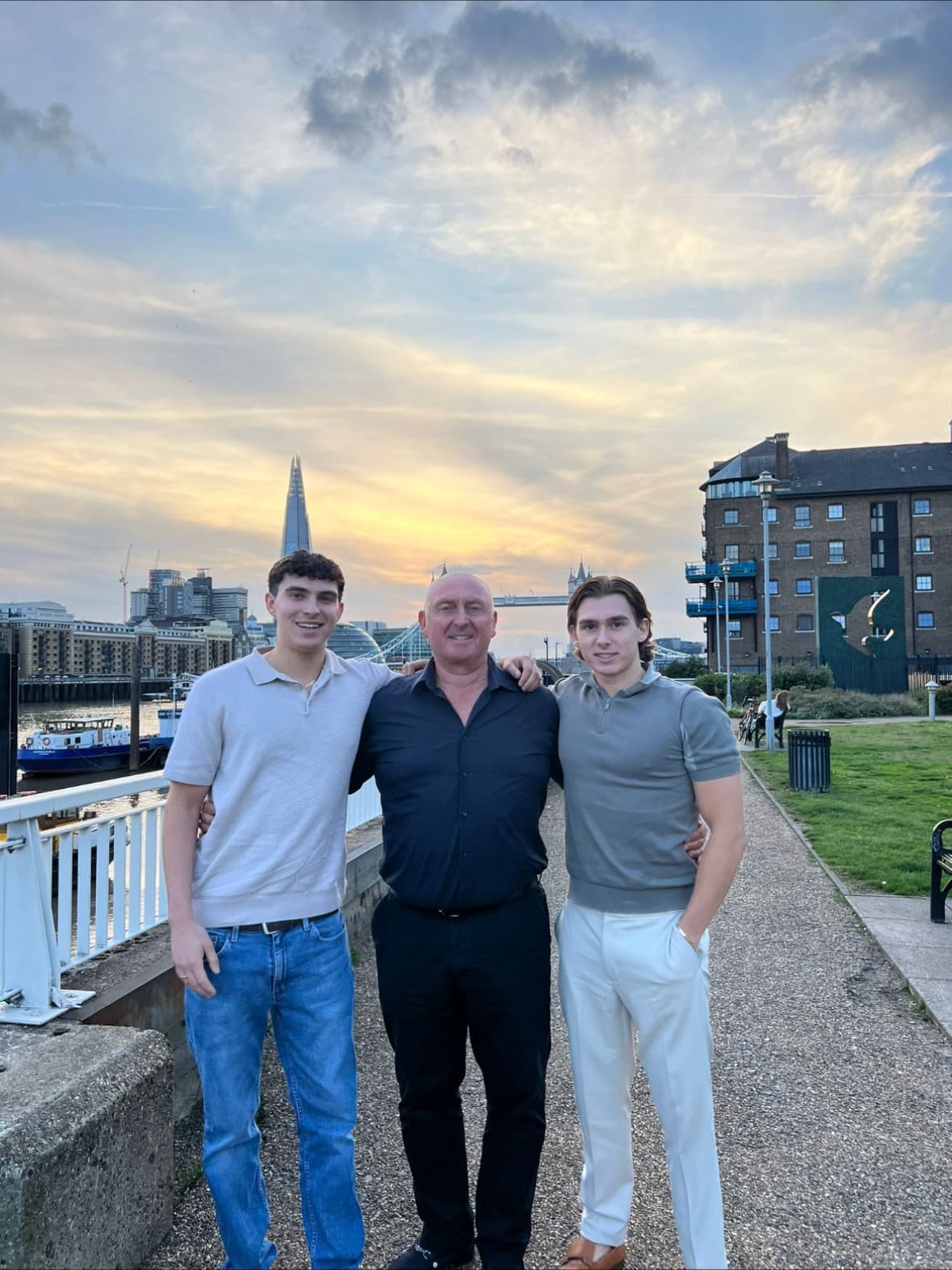 Phil, Josh and Fin — the Suffolk Farms family